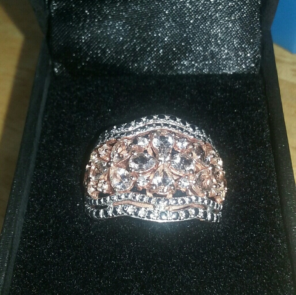 Morganite 18k Vermeil diamond Rings